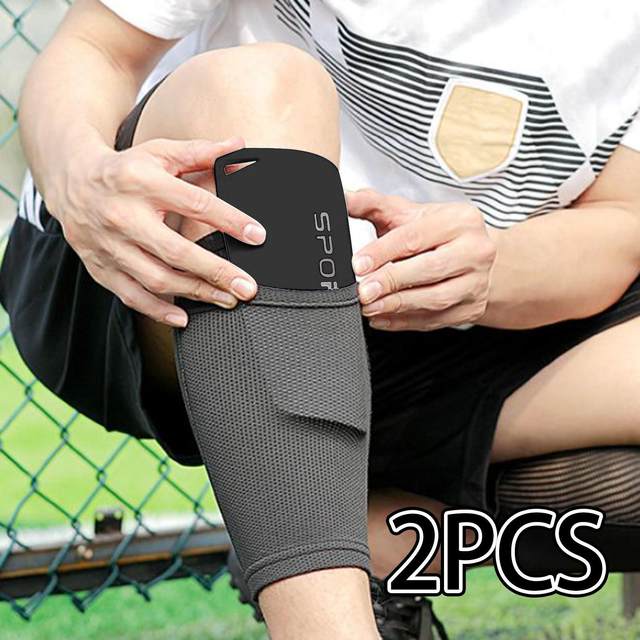 2Pcs Soccer Shin Guards Shock Absorbing Outdoor Sports Calf Guards for Soccer