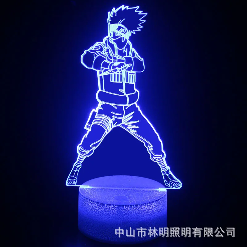 Anime Naruto 3D Night Light Touch Desk Lamp Atmosphere Light Kakashi Uchiha Itachi Modeling Light Children's Toys Birthday Gift nursery night light Night Lights