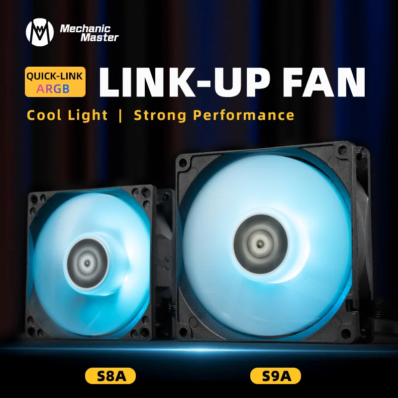 Kaka Lock Serie Sa Small Fan Mechanic Master Pwm 4Pin 5Vargb Computer Case Fan Silent 8Cm/9Cm Quiet Pc Cooler Fan Case Fan