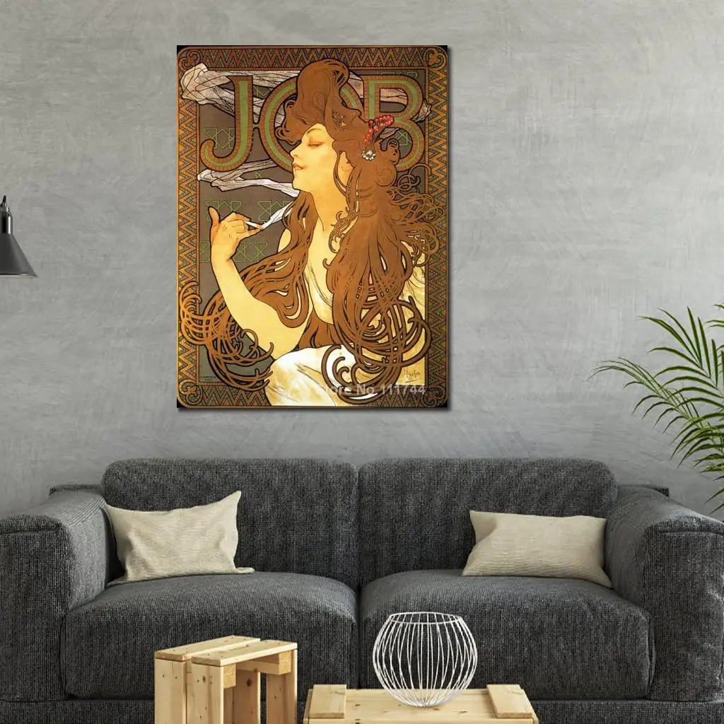 

Art to Canvas Job by Alphonse Mucha Art High Quality Handmade