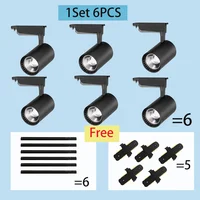Set Led Track Light Fixture COB Track Lighting Wall Lamp Rail 220V Spot Lights Led track rail Spotlight Clothing Store Shop Home 1