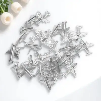 12Pcs 금속 비행기 푸시핀 미니 엄지 못 장 푸시핀 게시판용 코르크 보드 여행 사진 지도 마커