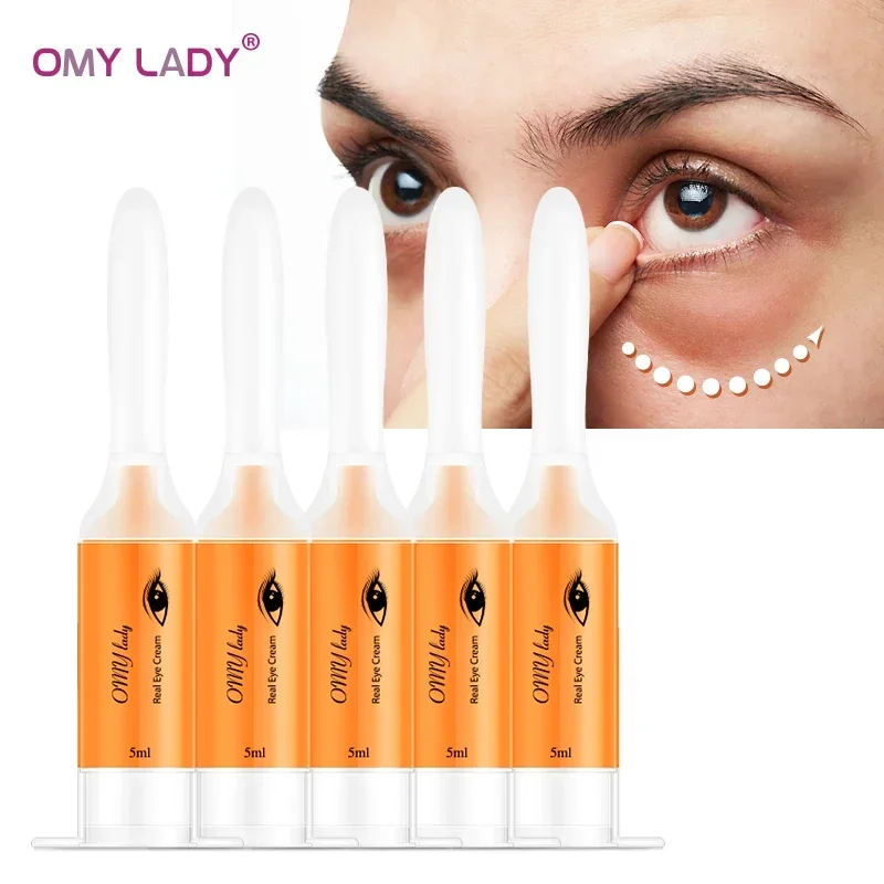 OMY LADY 5PCS EyeCream Instant Remove Eyebags Firming Eye Anti Puffiness Dark Circles Under Eye Anti Wrinkle Anti Age Eye Care