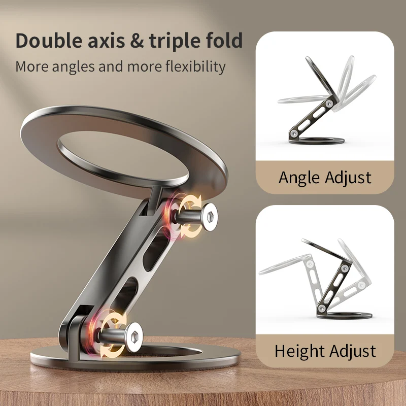 Dual Magnetic Phone Ring Holder with MagSafe Grip