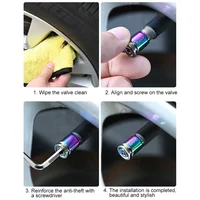 Anti-theft Sport Car Tire Valve Caps Zinc Alloy Wheel Tire Stem Air Cap for Auto AutomativeTrucks Motorcycle Bicycle Bike 5