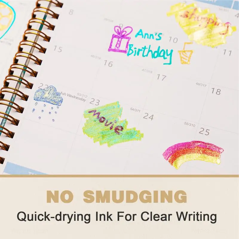 Highlighter Markers Glitter Highlighter Versatile Markers Safe Odorless Cute Safe Markers For Notes Drawings Diaries Calendars