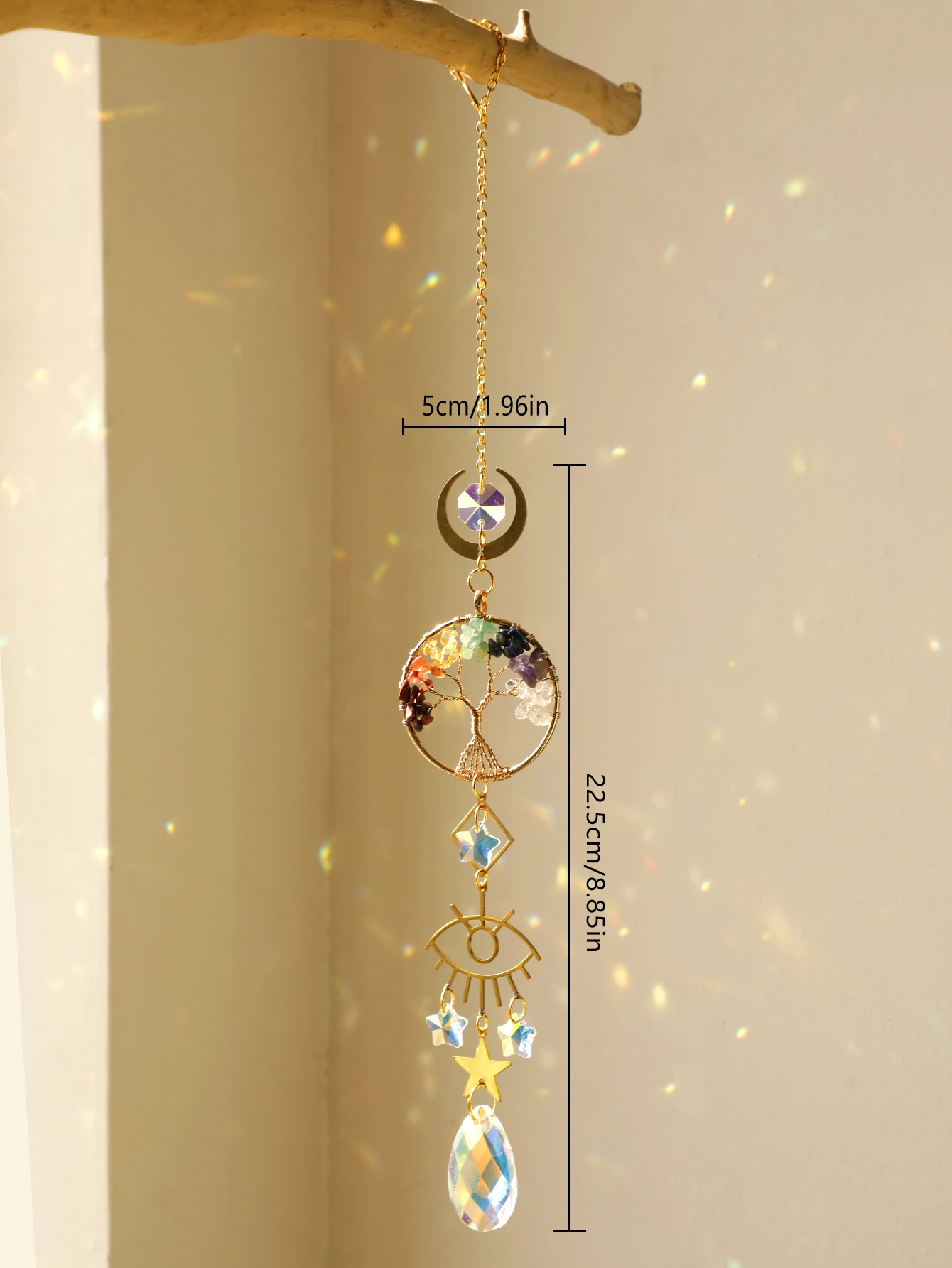 Sun Catcher Crystal Evil Eye Hanging Decoration Garden Gift
