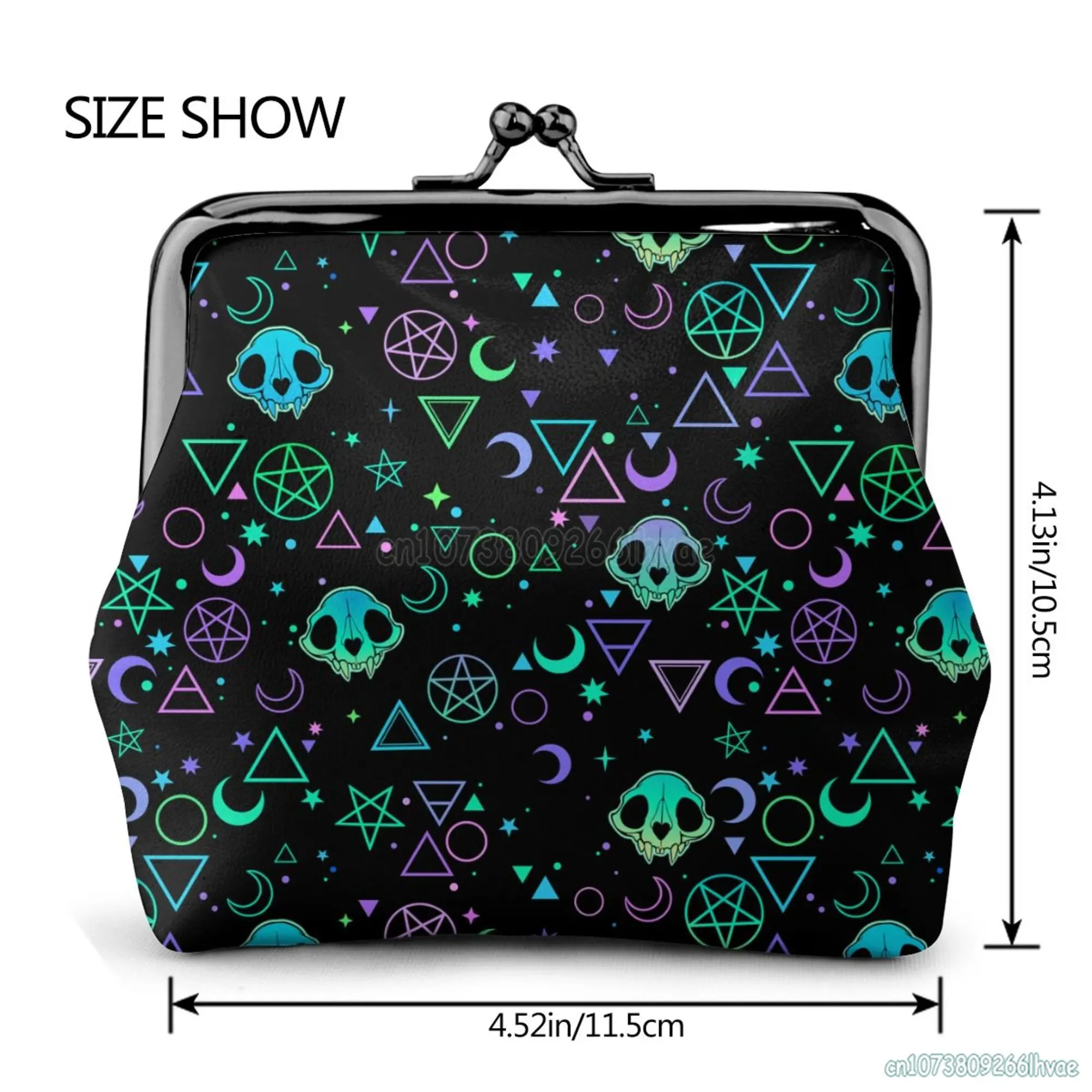 Magic Skulls Goth Pattern Leather Coin Purse Small Kiss Lock Change Pouch Clasp Closure Buckle Wallet for Women Girl Gift AliExpress