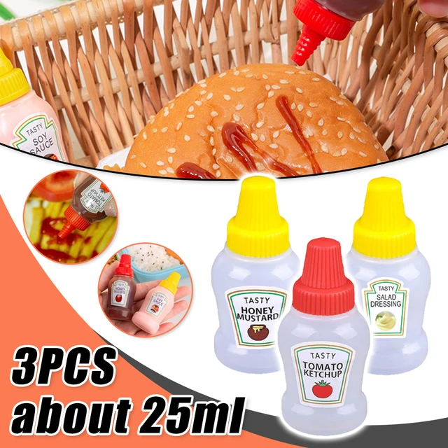 4pcs Mini Sauce Squeeze Bottle Plastic Seasoning Box Jam Salad Dressing  Container Portable Picnic Barbecue Spice Jar Kitchen - AliExpress