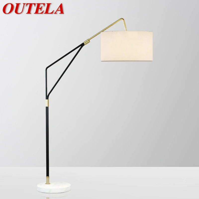 

OUTELA Modern Fishing Floor Lamp Nordic Family Living Room Beside The Sofa Creative LED Decorative Standing Light