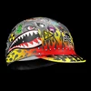 HIZOKU Cycling Caps Sawtooth Shark Floral Print Bike Hat One Size Fits Most 3