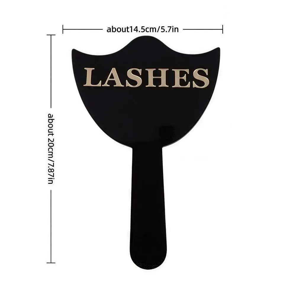 휴대용 속눈썹 기술자 사진 소품 아크릴 거울 소셜 미디어 속눈썹 미용 거울 부드러운 PVC 속눈썹 살롱 속눈썹 카드