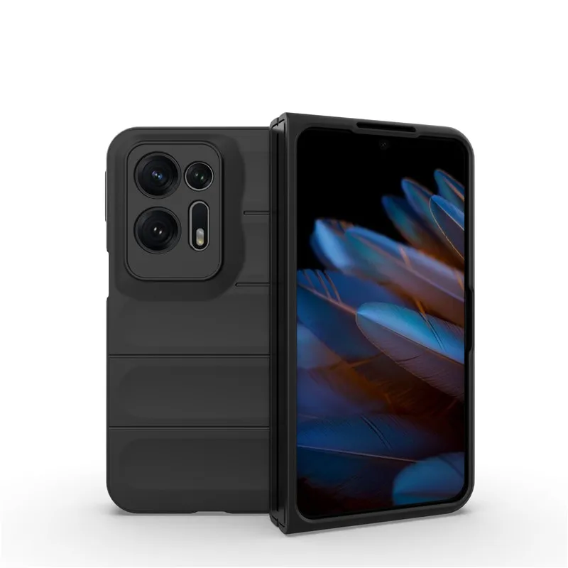 Per Oppo Find N2 Cover Per Oppo Find N2 5G Case 7.1 Pollici Gomma Antiurto Morbido Silicone Paraurti Protettivo Per Oppo Find N2