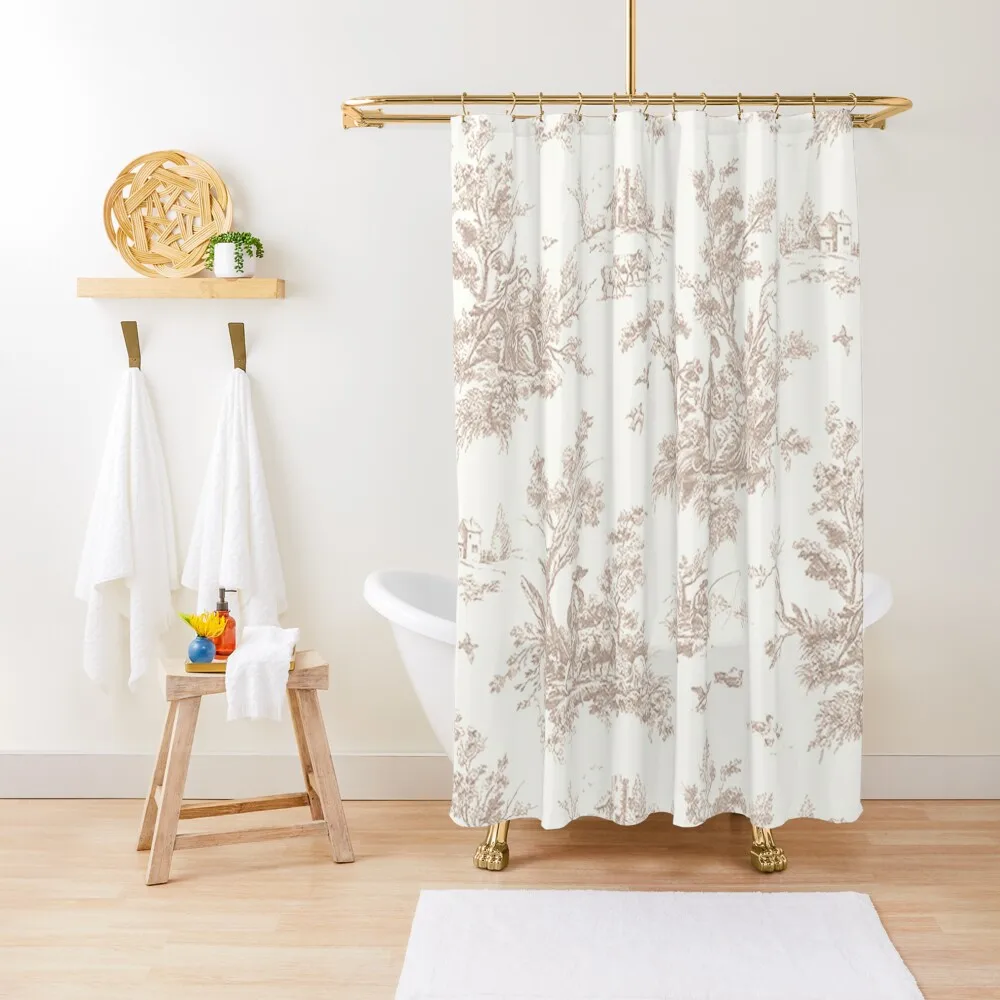 

The Woods French Toile Shower Curtain Bathtub Curtain Bathroom Shower Curtain