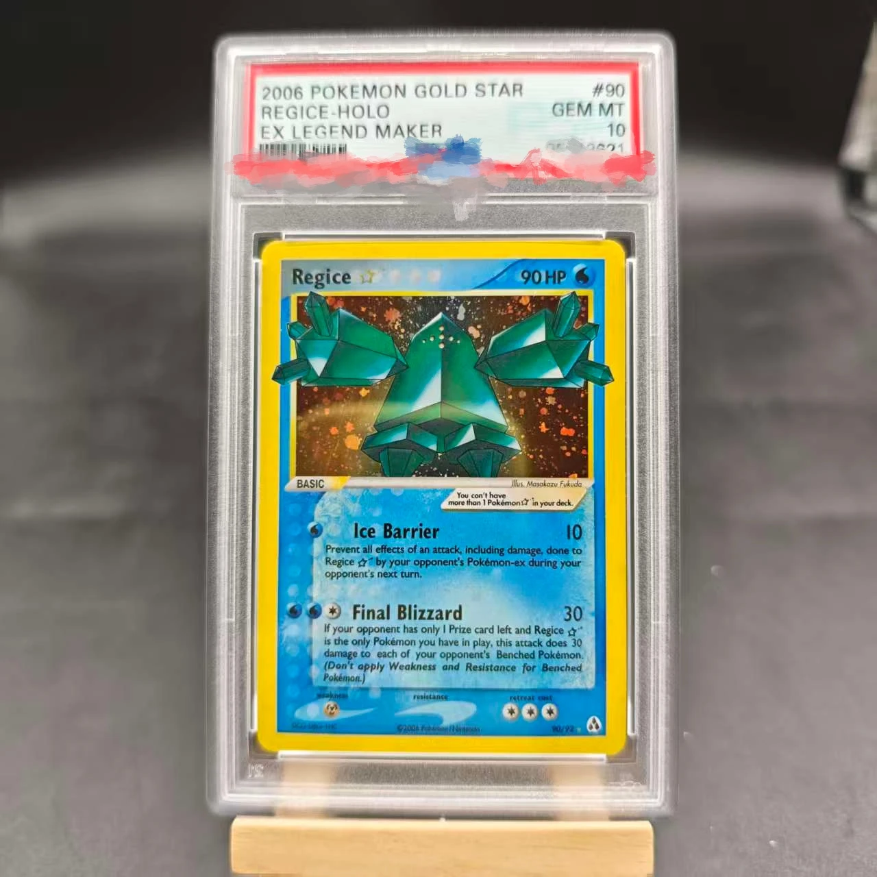 PTCG DIY 등급 카드 2006 골드 스타 레지로크 91/92 컬렉션 카드 카피 10포인트 등급 카드 애니메이션 게임 선물 장난감