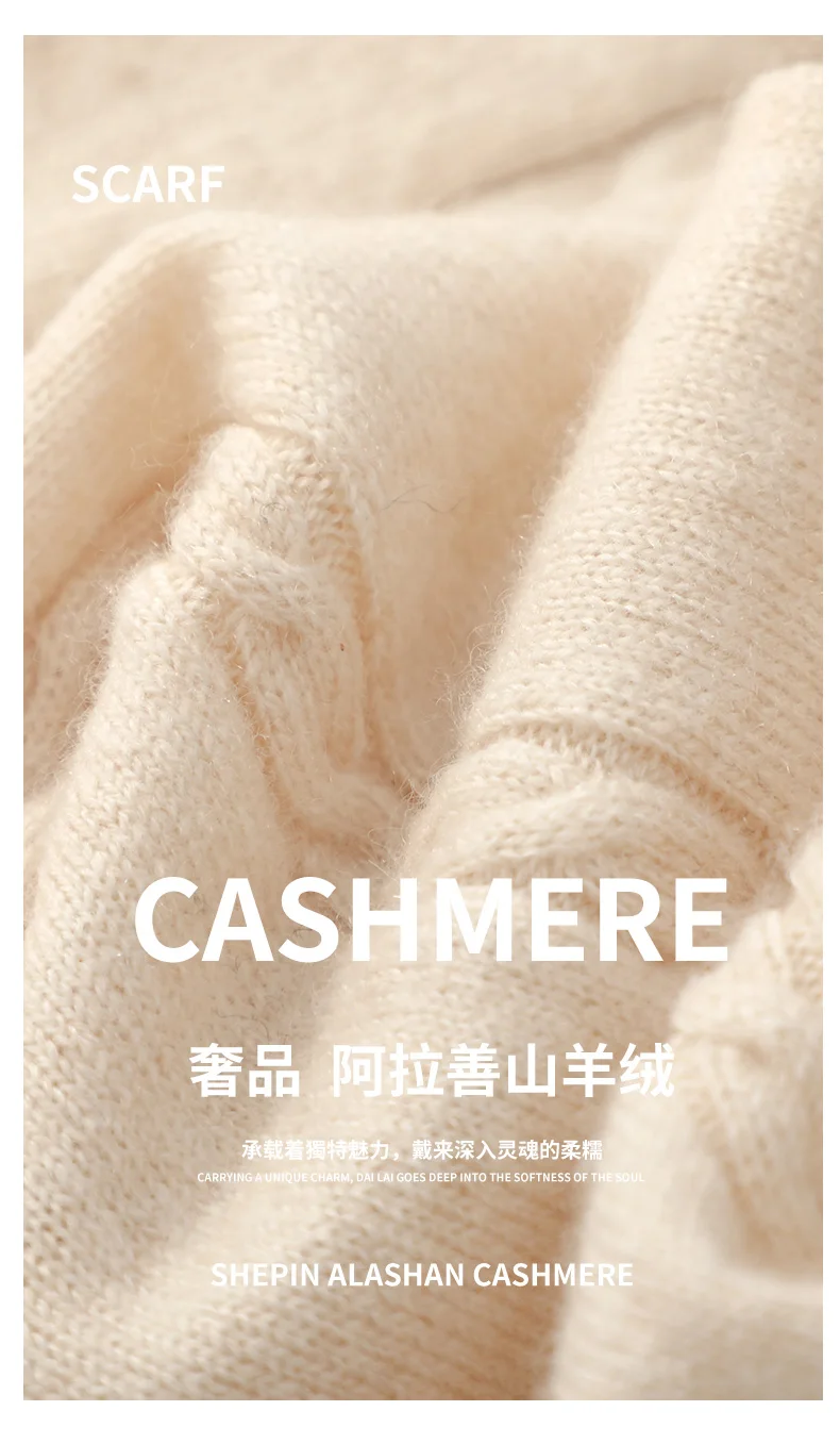 Knieschoner aus 100 % Kaschmir, verlängerte Beinwärmer für kalte Beine, lange Overknee-Socken, bequeme elastische Wadenschoner, 58 cm – Detail 5