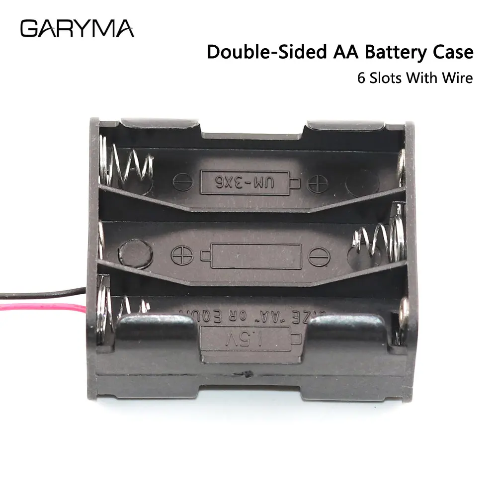 Battery Case AA Back To Back Holder Box Storage with Wire Leads 2x 4x 6x 8x 10x Slot 3V~15V Connector