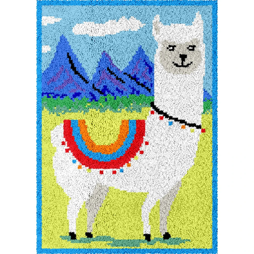 

Hobby and needlework Latch hook rug kit for kids Knotted point carpet kit Carpet embroidery Crafts for adults Tapestry