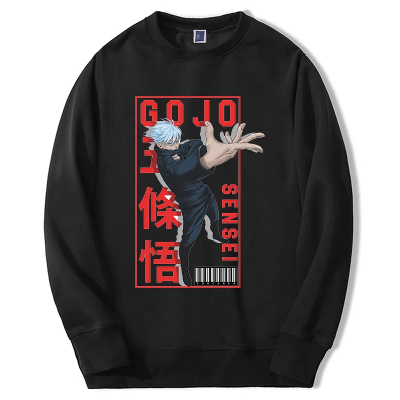 

Jujutsu Kaisen Figure Sweatshirts Hoodie Mens Gojo Satoru Mangas Anime Streetwear Fleece Fashion New Sudaderas Tracksuit