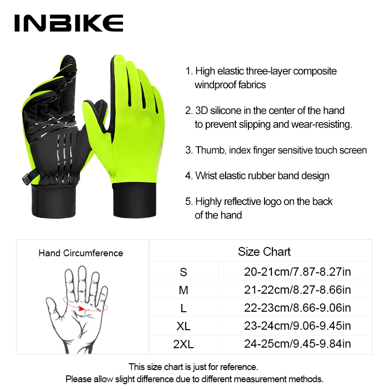INBIKE Winter Cycling Gloves for Men Women Warm Fleece Biking Glove for Riding Bicycle Gloves Waterproof Touchscreen Accessories 6