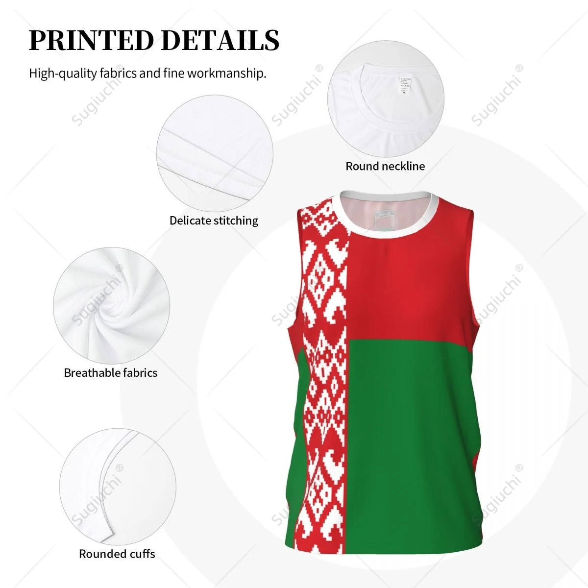 Belarus Flag Men Basketball Sports Running Fitness Multifunction Sleeveless tshirt Exclusive Name Nunber