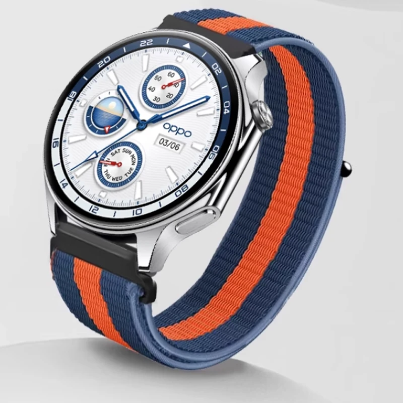 Universal 22mm Nylon Loop Sports Watch Band - Breathable and Durable