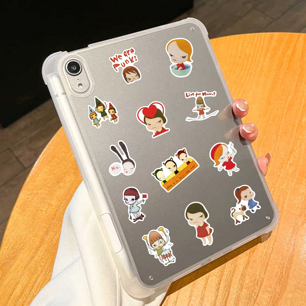 50pcs Japanese Designer Yoshitomo Nara Stickers Decals For Phone Laptop Suitcase Notebook Skateboard Waterproof Stickers 6