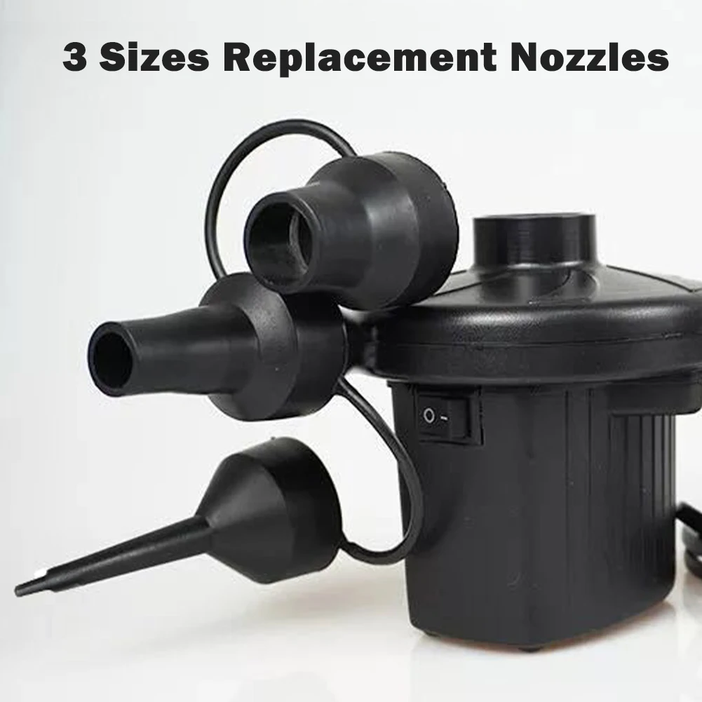 Air Pump Nozzles 3 Sizes Portable Quick Air Pump Deflate Head Plastic Electric Mattress Pool Sofa Beach Toys Replacement Nozzles