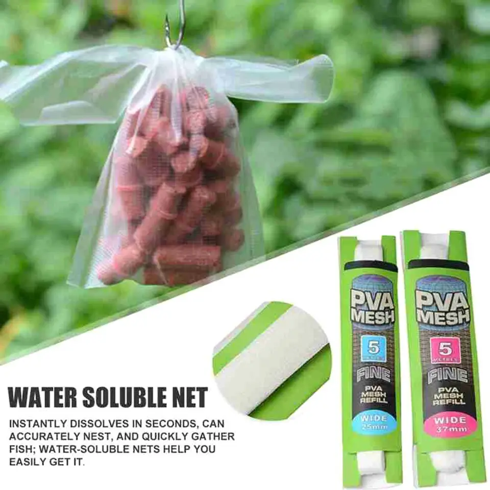 Appâts alimentateur en maille soluble PVA 5 M leurres recharge plate