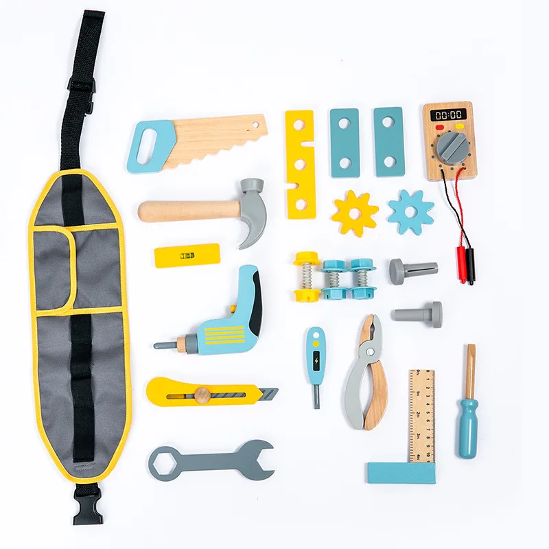 Screw Assembly Toy Toolbox Combination Intelligence Simulation Hands-on Disassembly Maintenance Management Set Kids Wood Tools