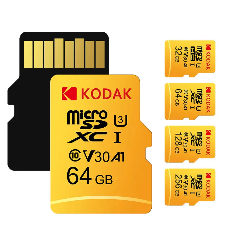 KODAK U3 ũ SDHC SDXC ī TF ÷ ī  UHS-I V30 Class10 ޸ ī 32 / 64 / 128 / 256GB ȭ  ڵ