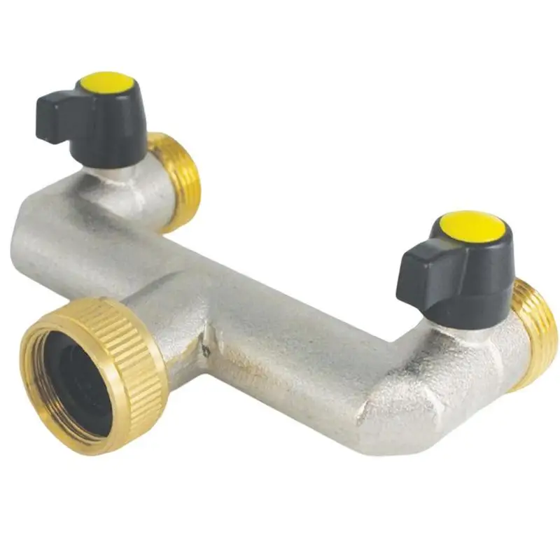 

Water Drain Valve 2 Way Brass Shut-Off Valve Brass Shut Off Valve Hose Shut-Off Garden Hose Connector For Irrigation Water Main