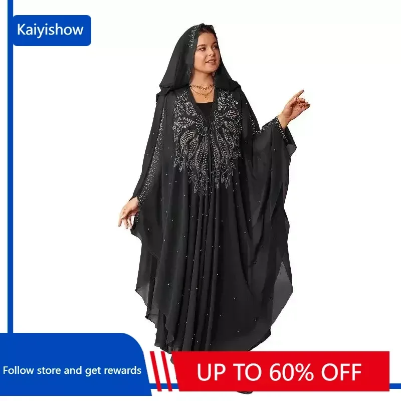 

African Evening Dresses for Women Elegant Abaya Dubai Kaftan Muslim Hijab Dress Cardigan Kimono Robe Islam Clothing Female Dress