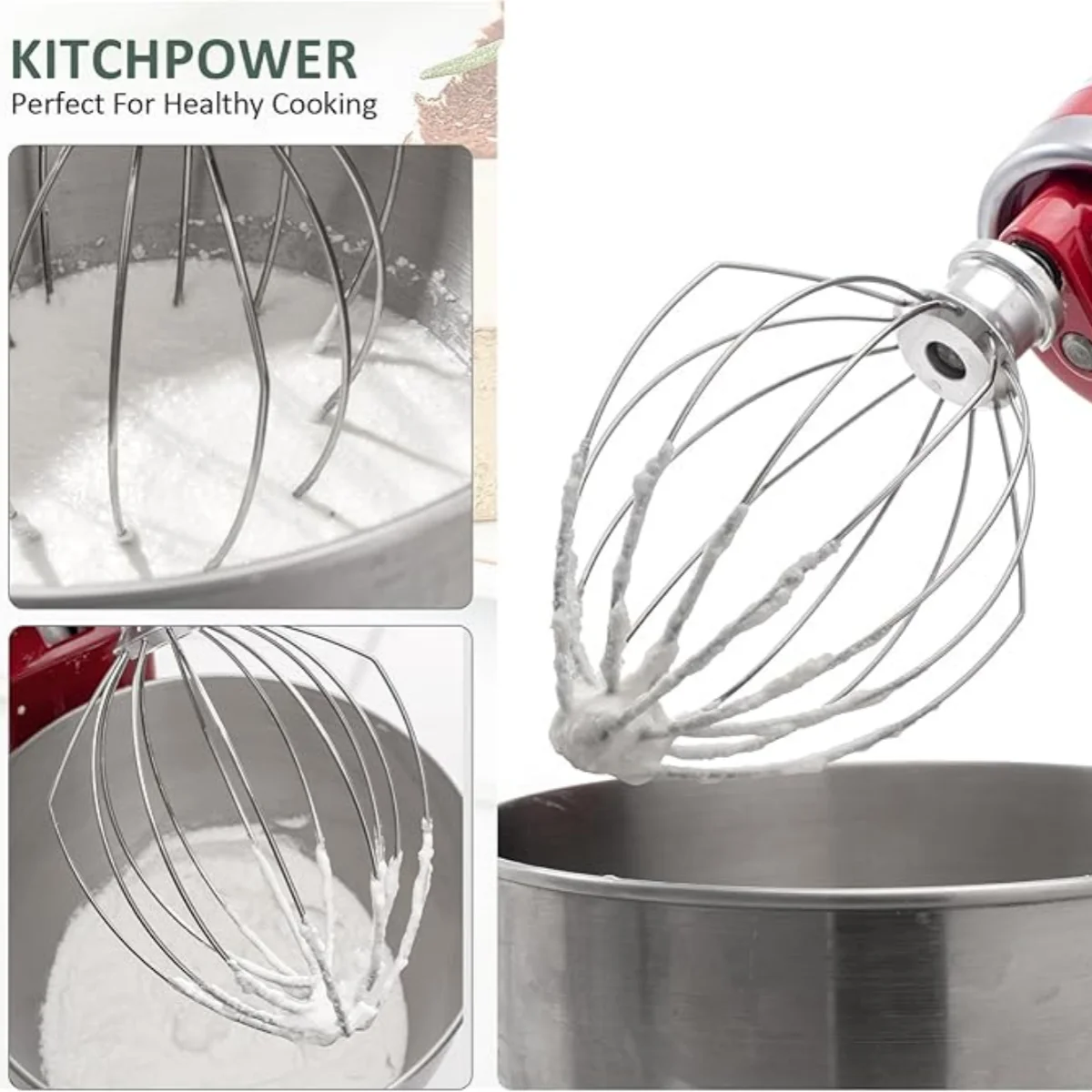 5.5QT-6QT Flat Edge Beater For KitchenAid Bowl-Lift Stand MixersBowl-Lift Mixer Accessory Replacement.Flour Cake Balloon Whisk