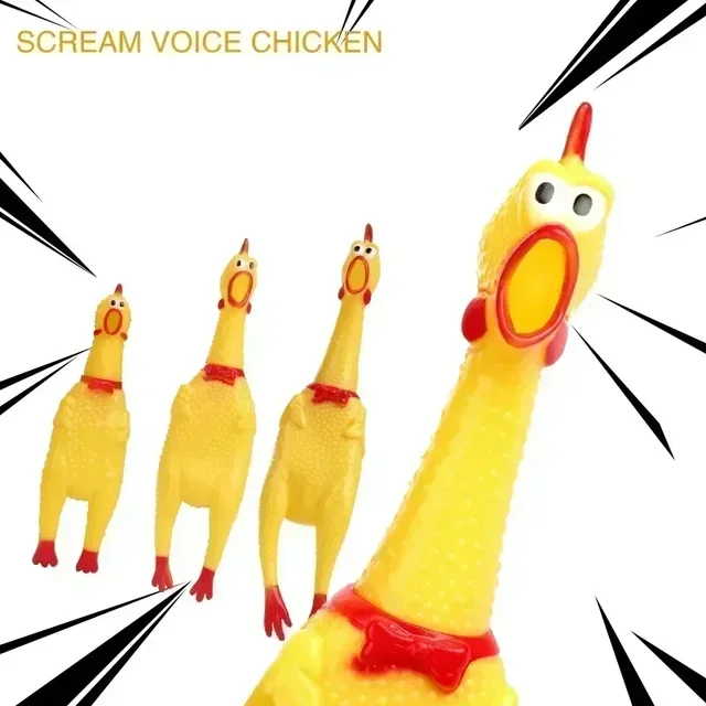 Durable Squeaking Chicken Dog Toy 3