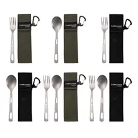 Titanium Camping Tableware Camping Utensils Metal for Backpacking Picnic 1