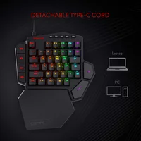 Redragon K585 DITI One-Handed RGB Mechanical Gaming Keyboard,Wrist Rest 42 Keys Type-C Professional Gaming Keypad Hot-Swappable - Image 4