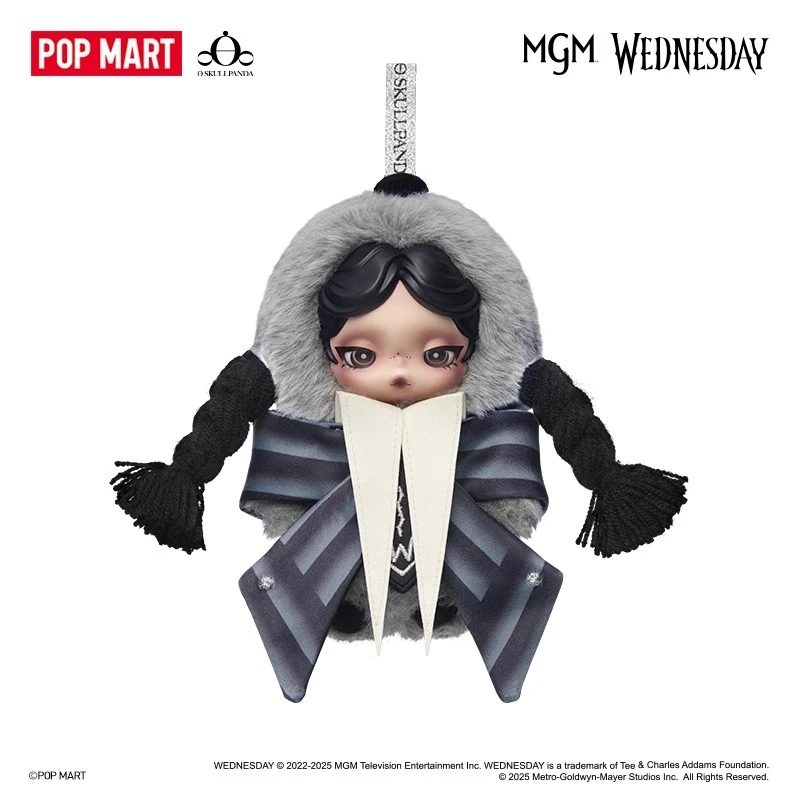 In Stock Popmart Skullpanda Wednesday Series Vinyl Plush Pendant