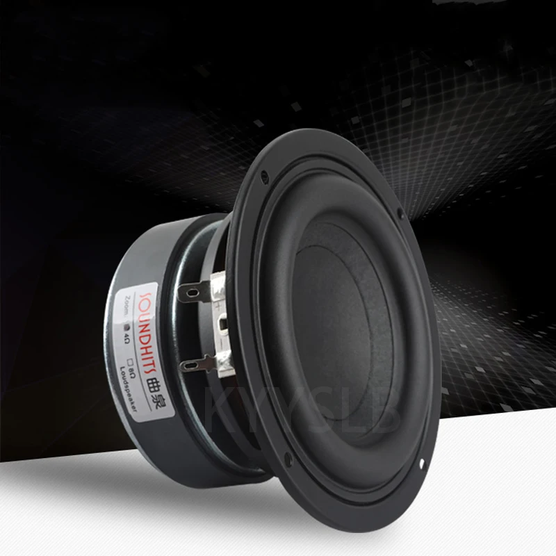 KYYSLB 40~80W 4 Inch Speaker Driver Unit Woofer Subwoofer Bass Hifi Woven Basin Powerful Sound Audio Amplifier LoudSpeaker