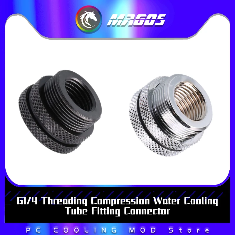 G1/4 Threading Compression Water Cooling Tube Fitting Connector 16mm