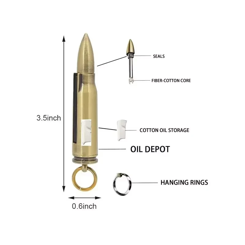 Xiaomi Metal Keychain Match Lighter Portable Retro Waterproof Lighter Emergency Survival Equipment Lighter Barbecue Camping Gift 6