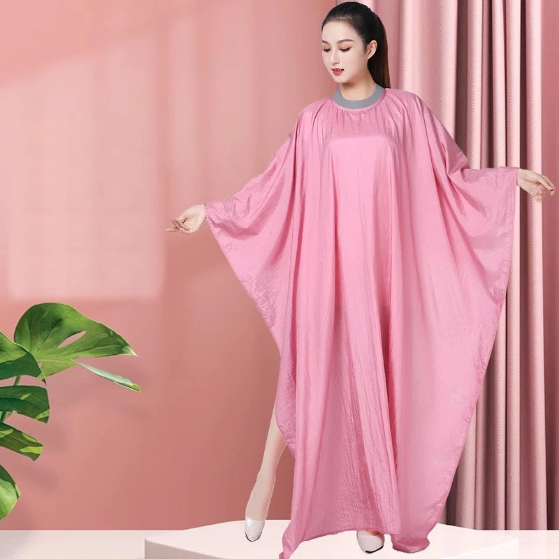 Silicone Closure Salon Cape Apron Salon Haircut Soft Rubber Long Wrap Waterproof Customer Cloth Gown Barber Accessories 1894 5