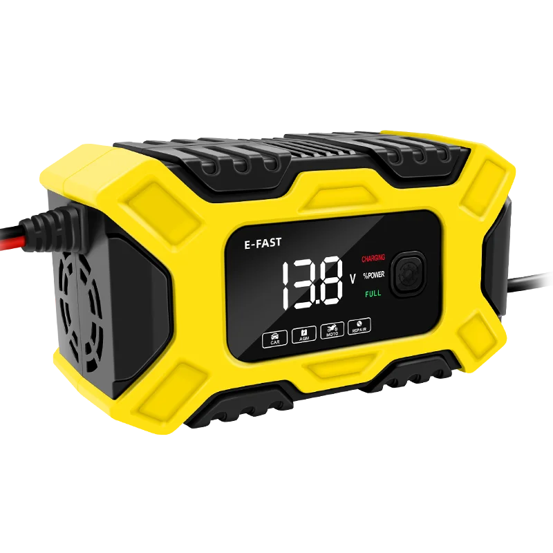 Vcorder New 12v 6a 3 Stage Automotive Battery Charger Car Fast Charging