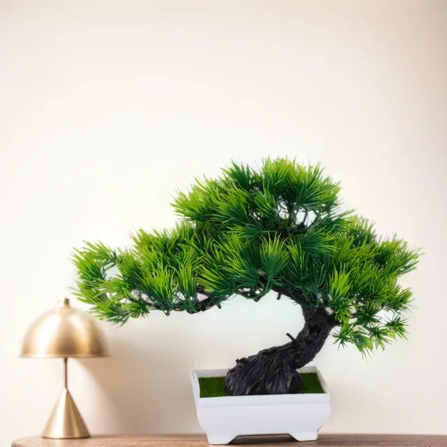 New Green Artificial Plants Bonsai Small Tree Grass Flower Potted Bonsai  Halloween  hause decoration Wedding Home Office Decor 1