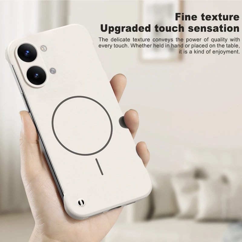 Magsafe Magnetic Wireless Charging Slim Hard Phone Case - Frameless Back Cover