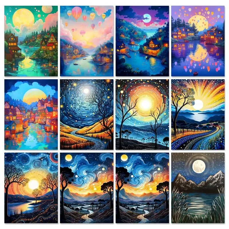 

Картина по номерам 40x50 см, «Луна»