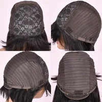 30 34 pouces os droit perruque de cheveux humains avec frange frange brésilienne 3x1 HD dentelle frontale perruques 200% densité Remy perruques de cheveux humains 5