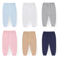 Kiddiezoom 1/3 Pcs Four Seasons Fashion Solid 100%Cotton Baby Boy Girl Pants Soft 100%Cotton Infants Trousers Accessories 1