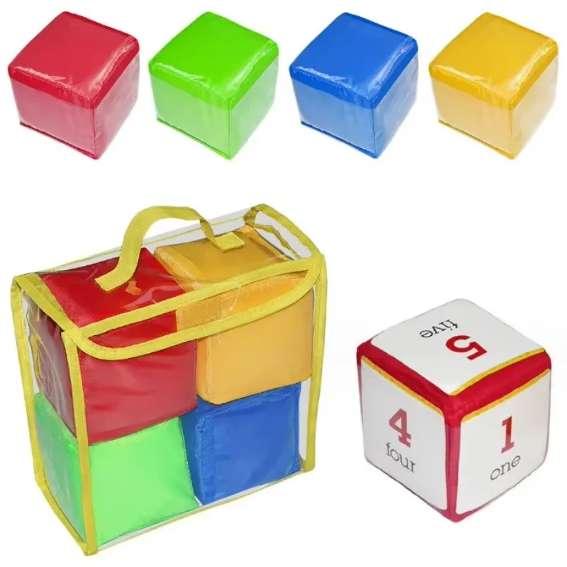 2/4PCS Oversized Learning Dice Set 3.9inch DIY Education Playing Game Dice with 6 Sided Clear Pockets Early Education Toys game dice dice set acrylic dice
