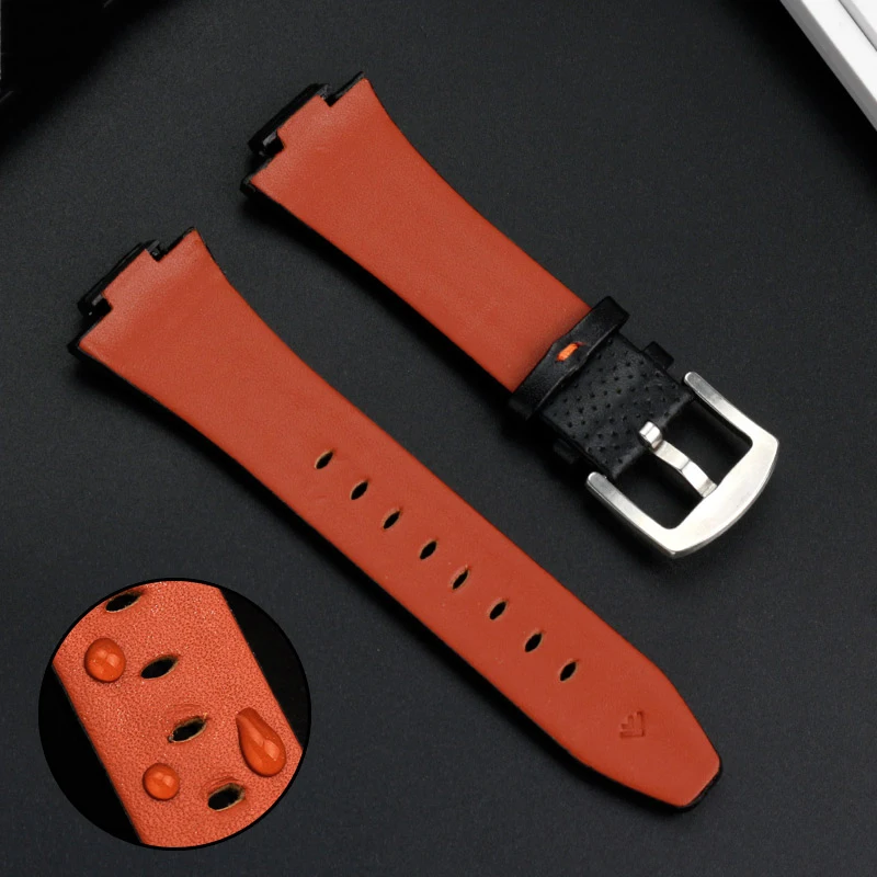 Premium Cowhide Leather Watch Strap - Sportura Series, 27x15mm